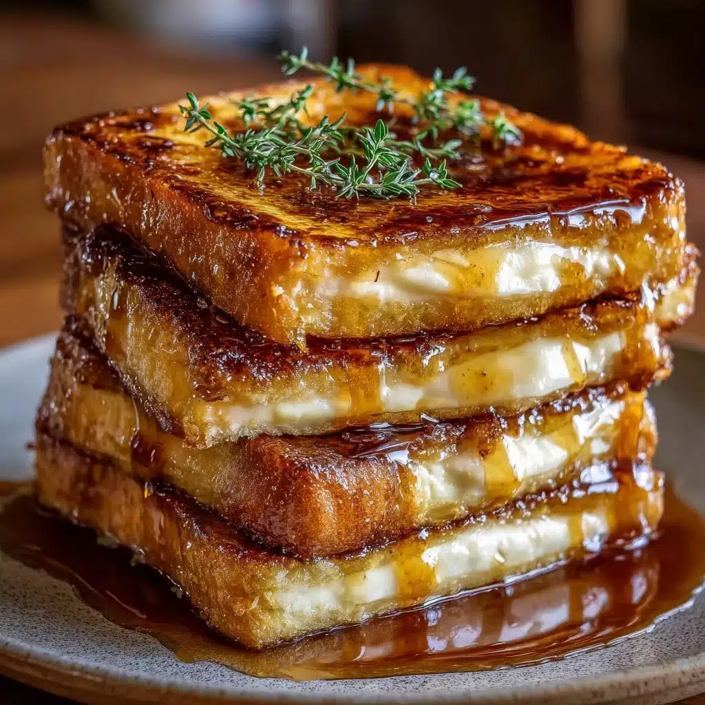 Delicious crème brûlée French toast topped with caramelized sugar and berries.