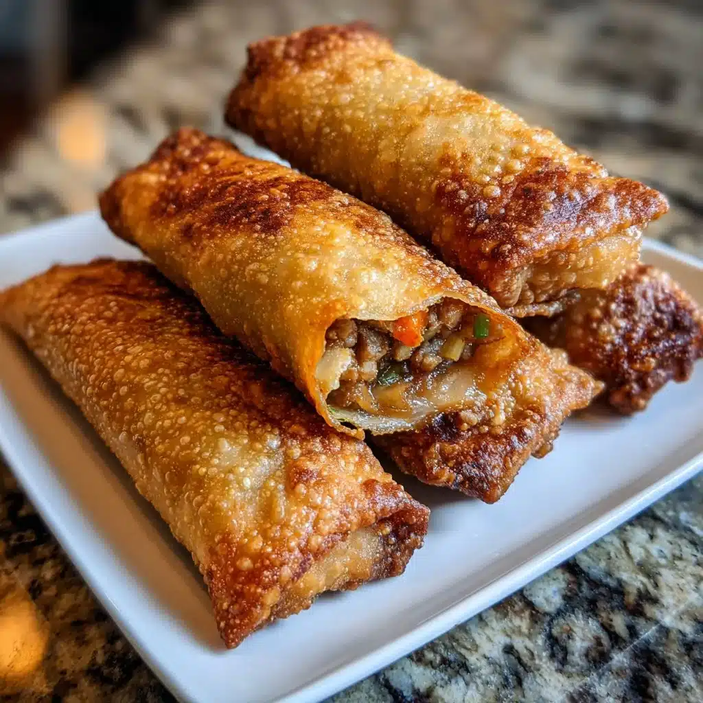 Crispy Air Fryer Egg Rolls 3 Crispy air fryer egg rolls served on a plate, perfect for quick snacks.
