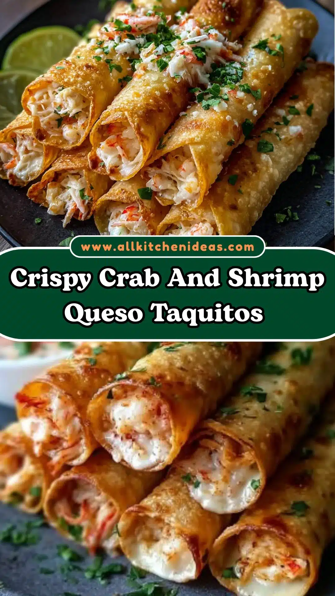 Crispy Crab And Shrimp Queso Taquitos You'll Love to Make