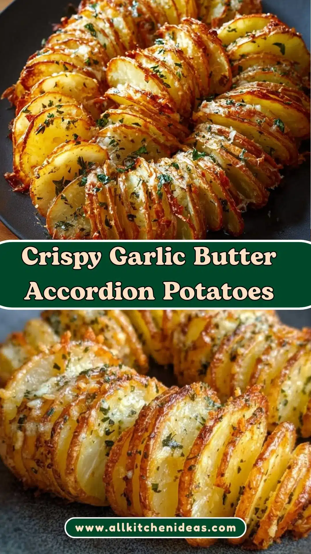 Crispy Garlic Butter Accordion Potatoes: 1 Viral Snack