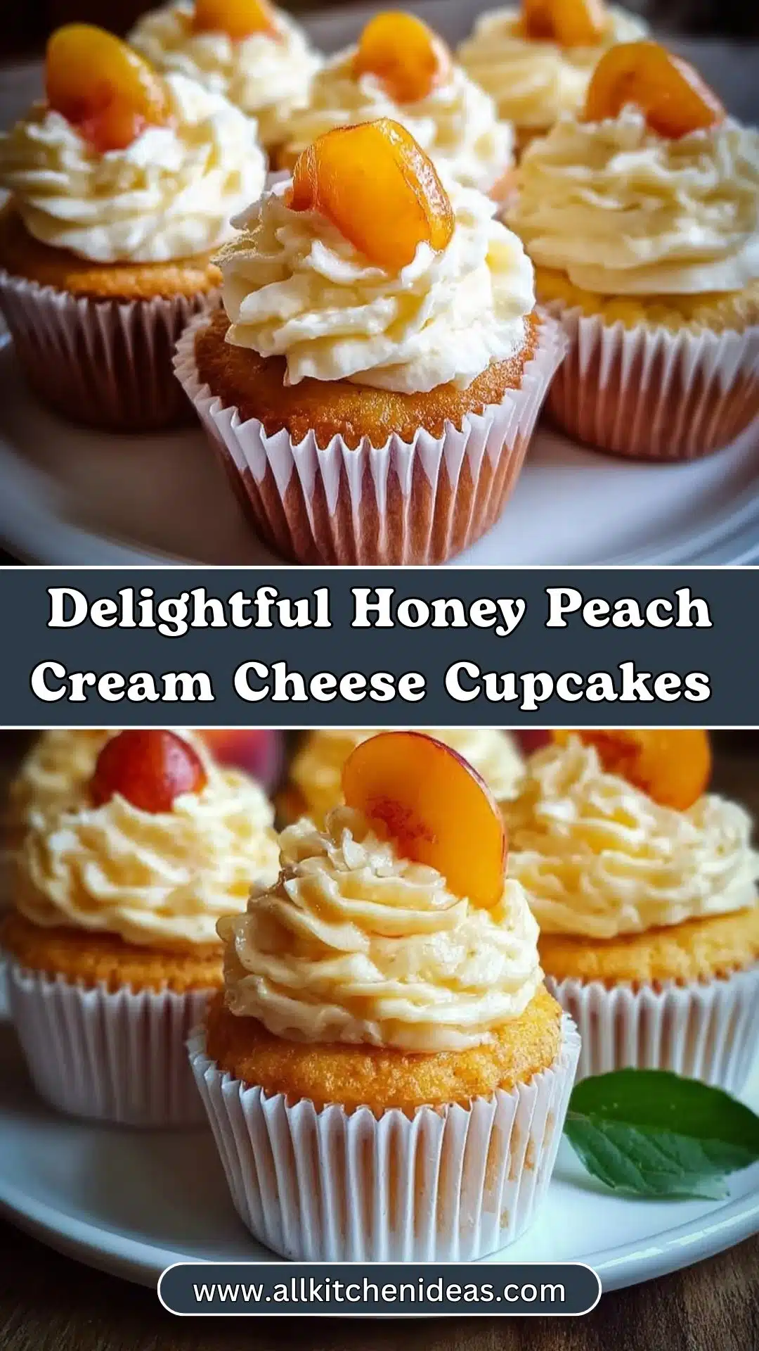 Delightful Honey Peach Cream Cheese Cupcakes for Summer Bliss