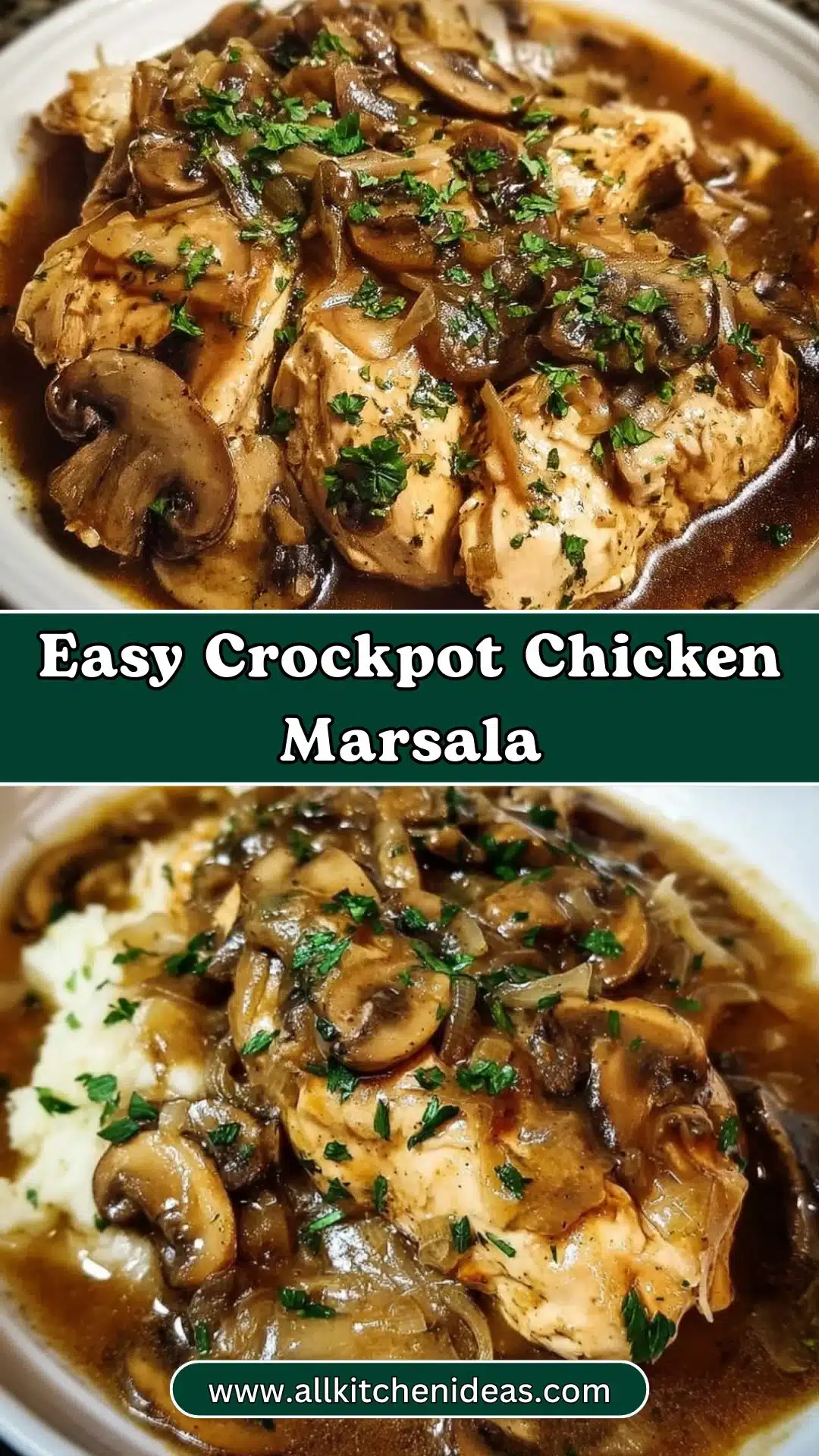 Easy Crockpot Chicken Marsala
