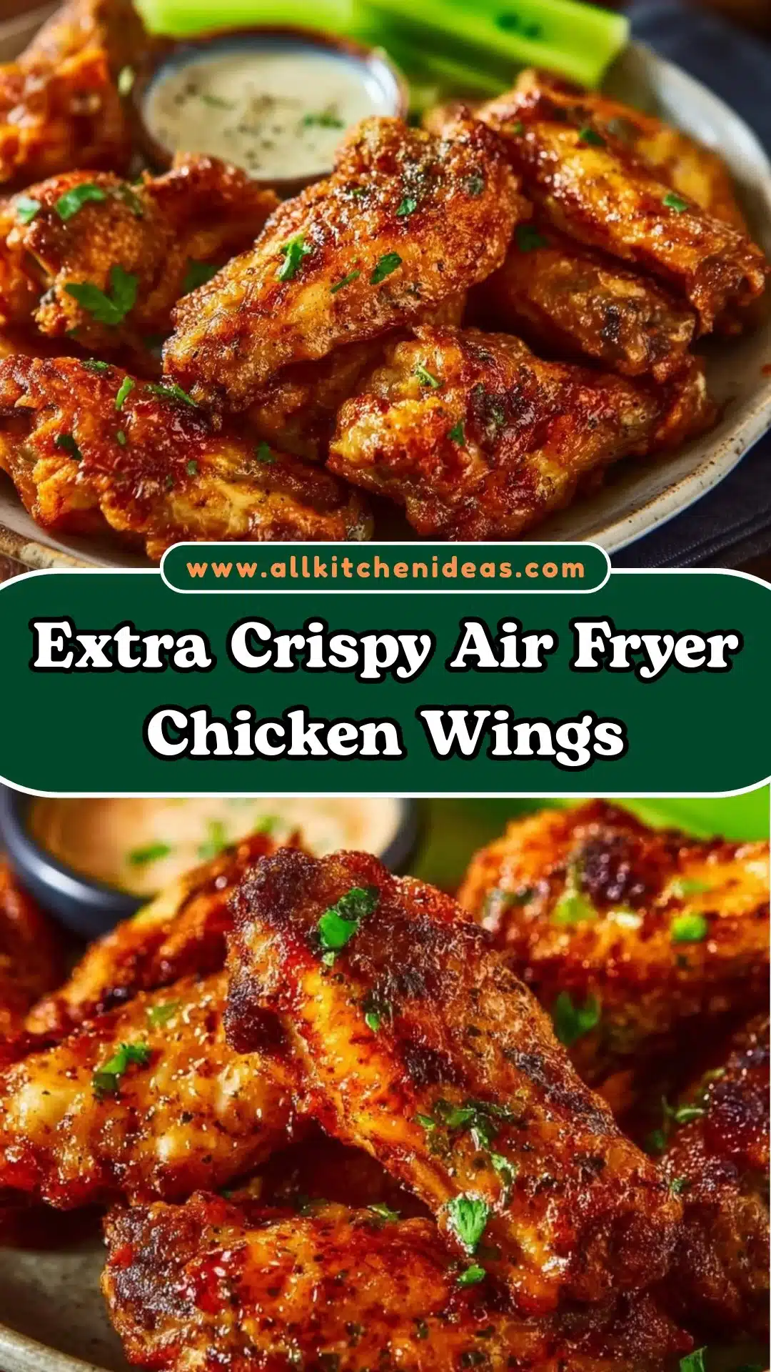 Extra Crispy Air Fryer Chicken Wings (No Breading, No Frying)