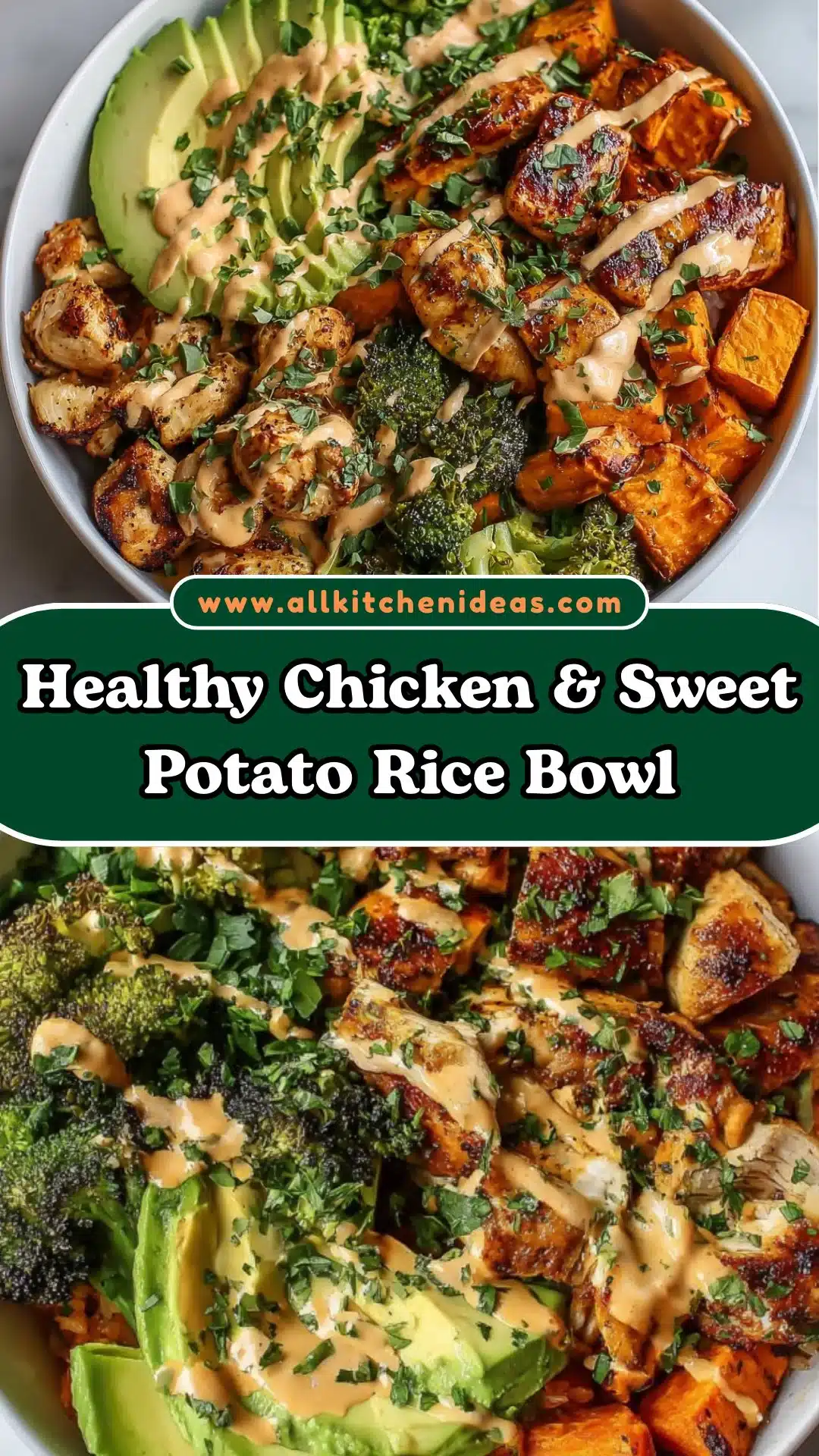 Healthy Chicken & Sweet Potato Rice Bowl