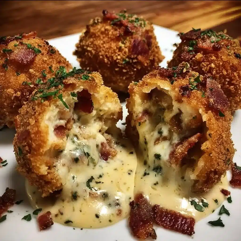 Indulge in Deep-Fried Bacon Chicken Alfredo Wrath Bombs Today!