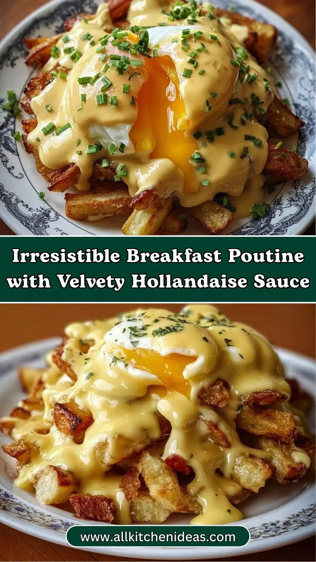 Irresistible Breakfast Poutine with Velvety Hollandaise Sauce
