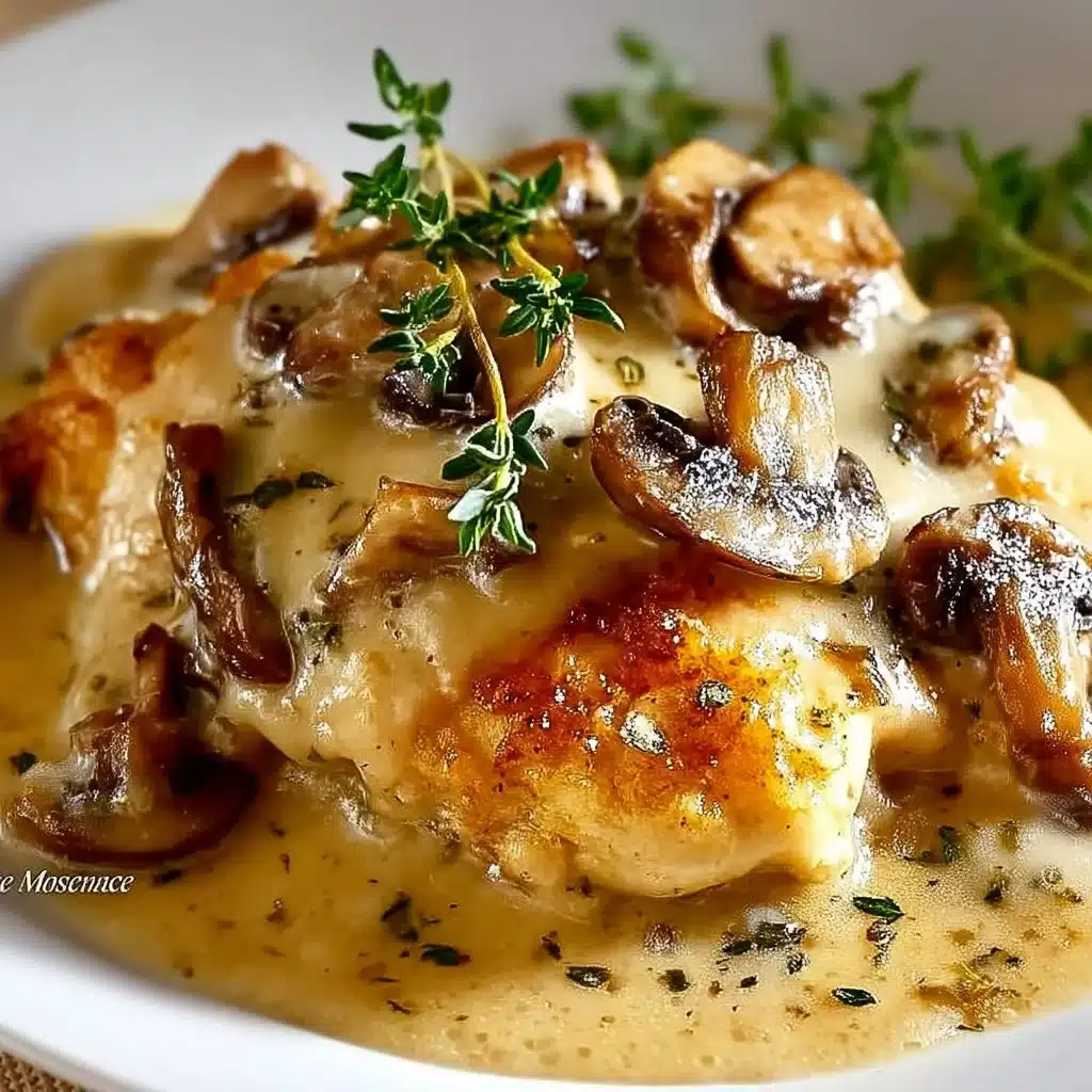 Irresistibly Creamy Mushroom Asiago Chicken in 30 Minutes