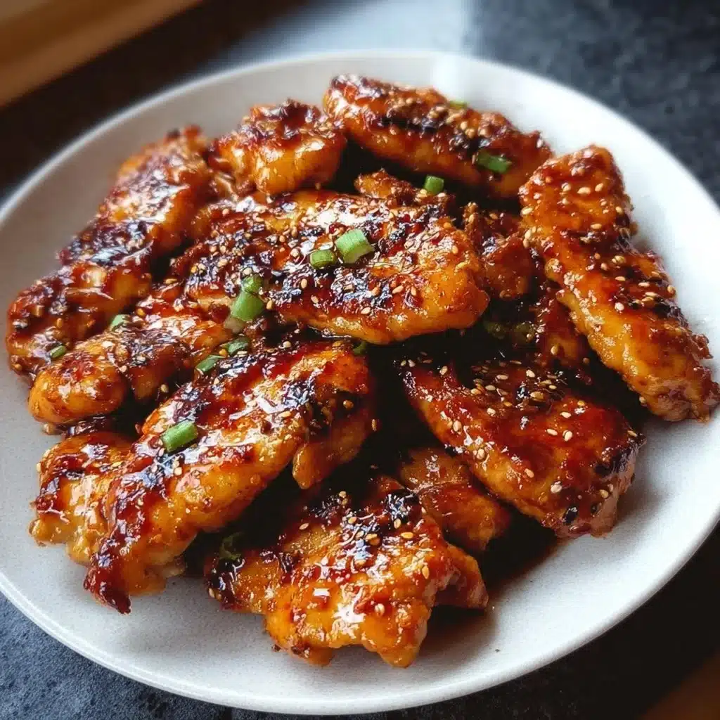 Korean Chicken Breasts 3 Delicious Korean chicken breasts marinated with spices and served with rice.