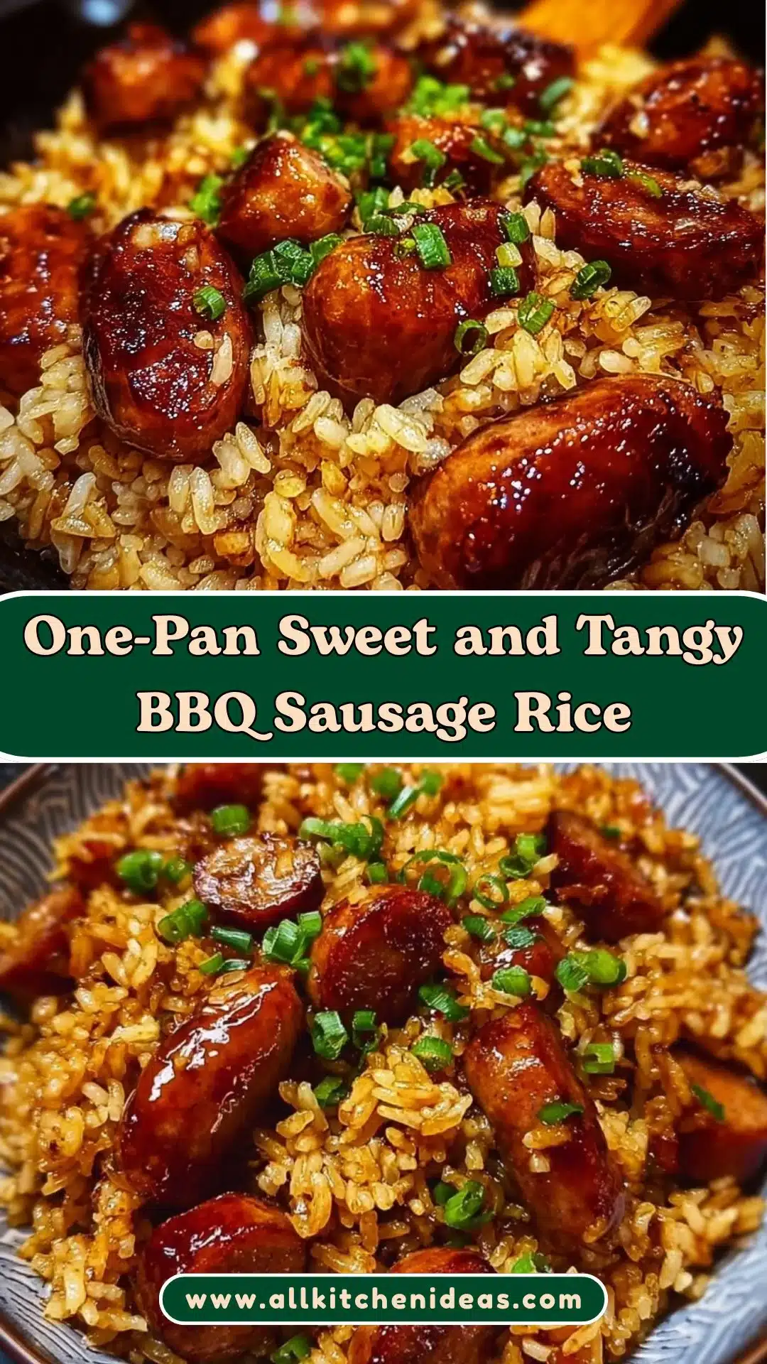 One-Pan Sweet and Tangy BBQ Sausage Rice