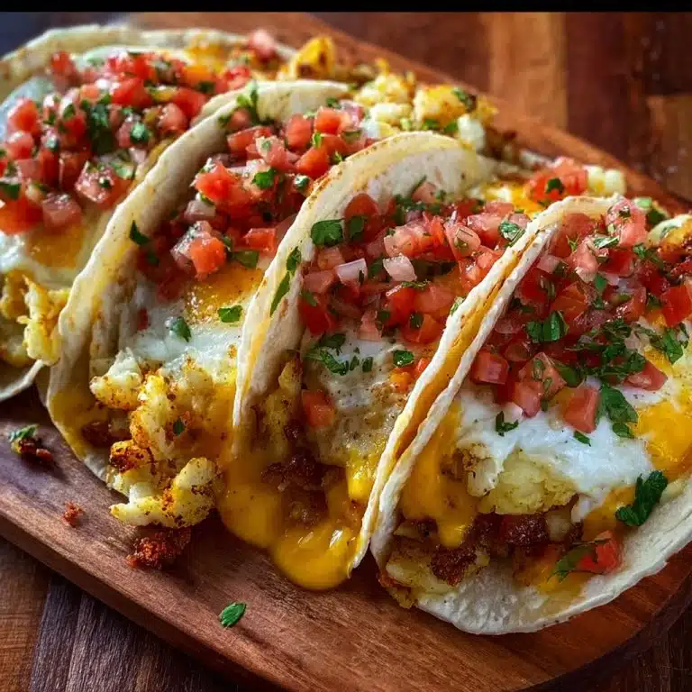 Potato, Egg, and Cheese Breakfast Tacos 2 Potato, Egg, and Cheese Breakfast Tacos