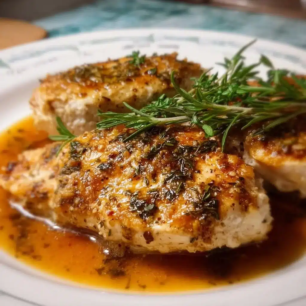 Slow Cooker Chicken Breast 3 Slow cooker chicken breast dish on a plate with herbs and sides