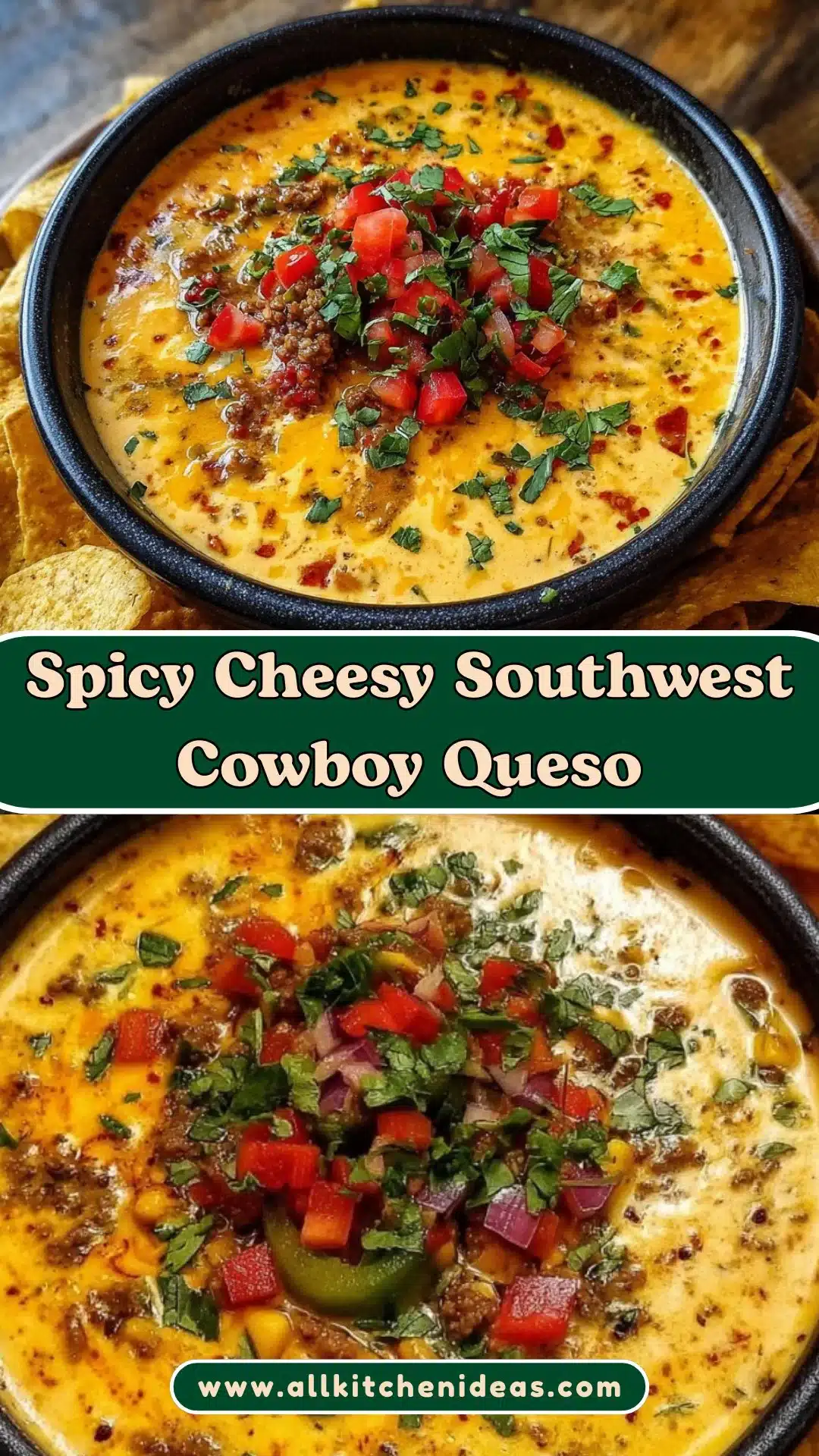 Spicy Cheesy Southwest Cowboy Queso