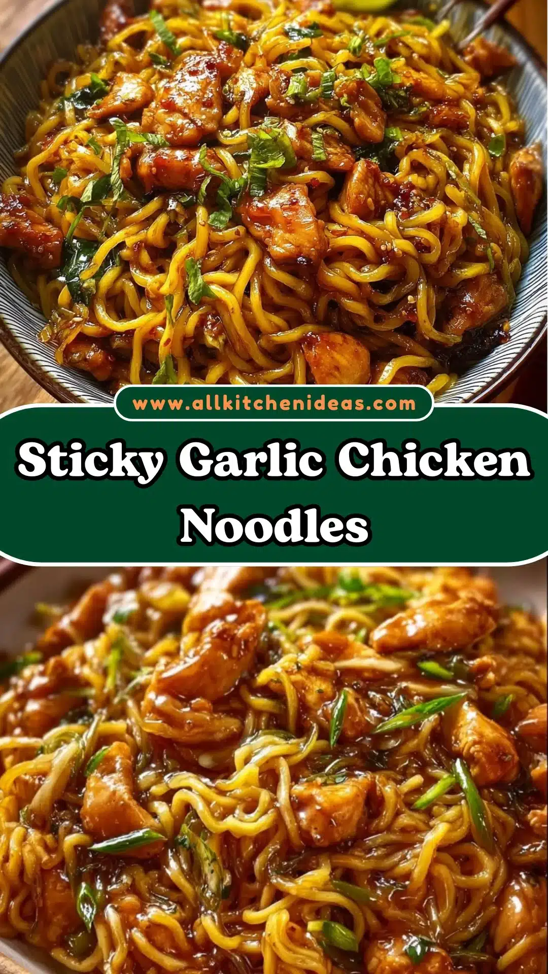 Sticky Garlic Chicken Noodles