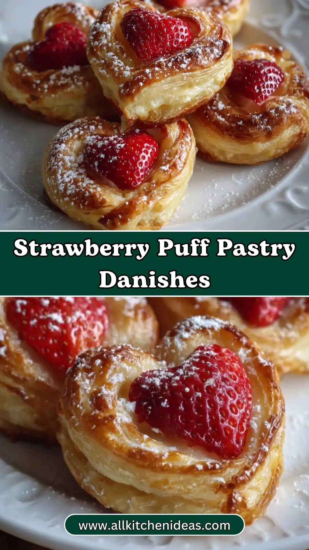 Strawberry Puff Pastry Danishes 2 Strawberry Puff Pastry Danishes