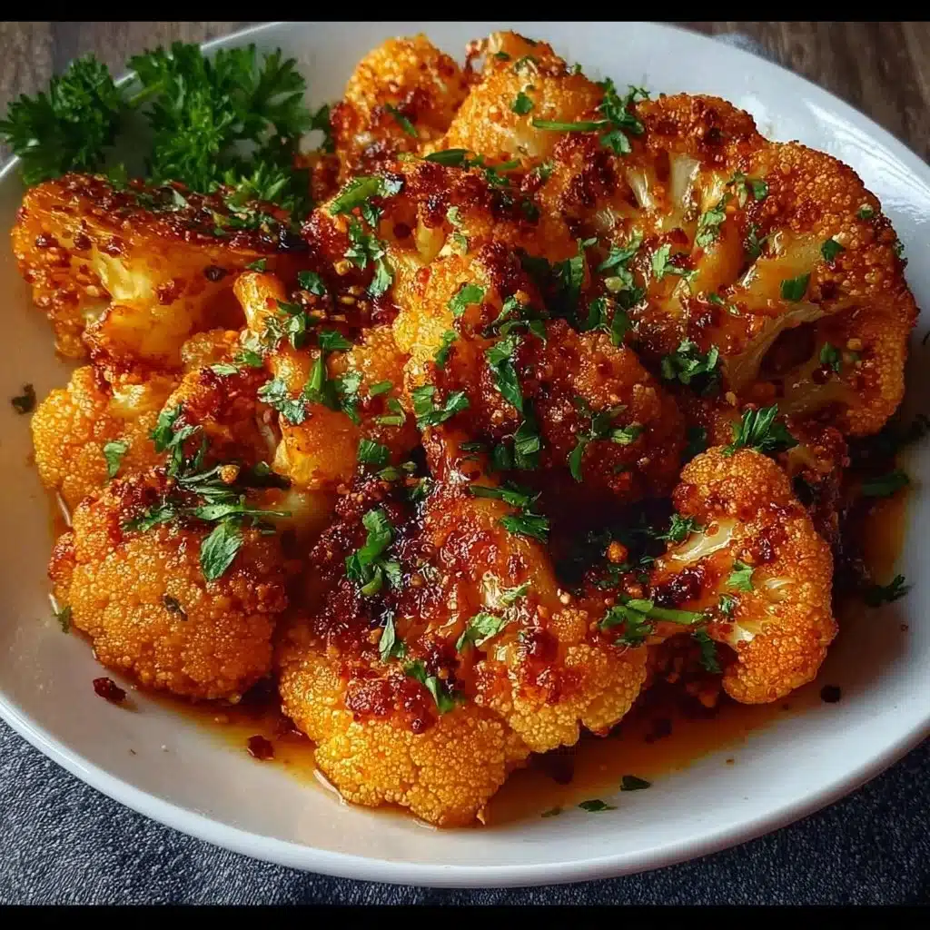 Sweet and Spicy Baked Cauliflower
