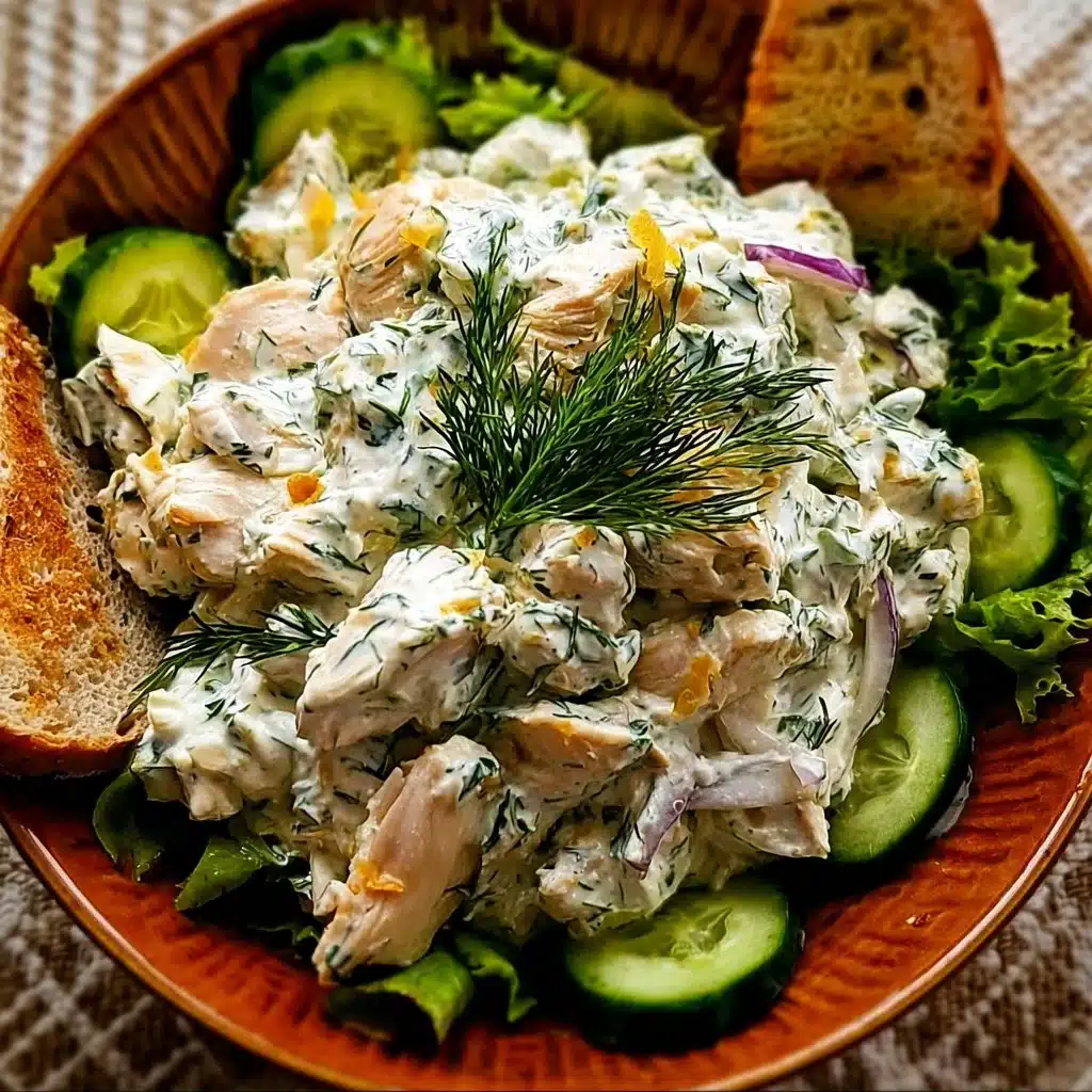 Tzatziki Chicken Salad 3 Delicious Tzatziki Chicken Salad with chicken, yogurt, and fresh vegetables