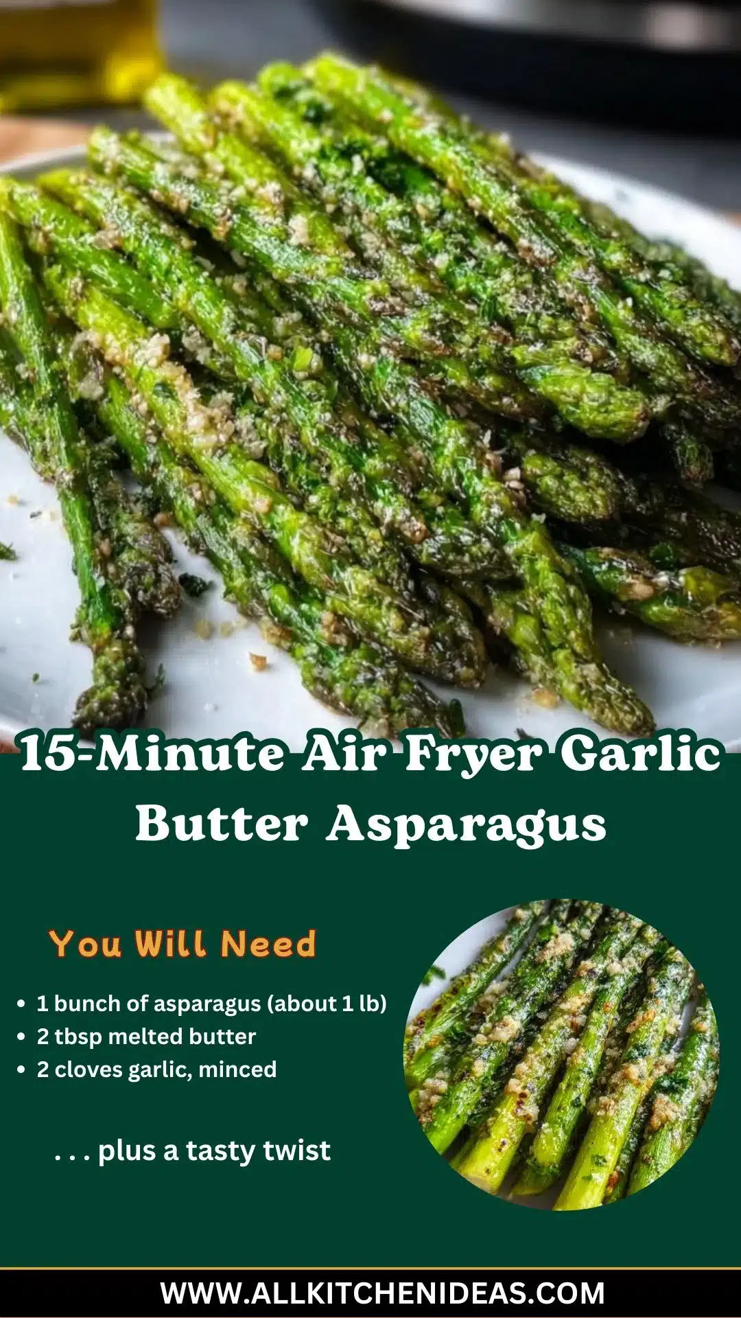 15-Minute Air Fryer Garlic Butter Asparagus – Irresistible Crunch! 2 15-Minute Air Fryer Garlic Butter Asparagus – Irresistible Crunch!