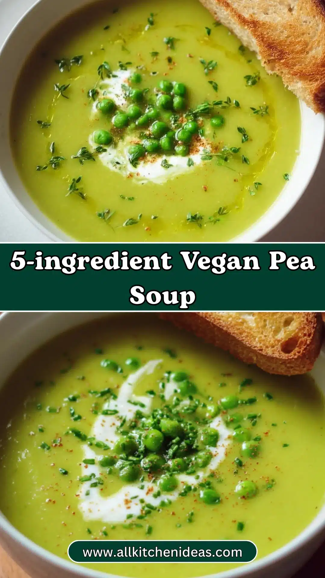 5-ingredient Vegan Pea Soup