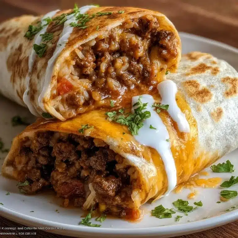 5-Star Ground Beef Burrito Recipe: Easy 25-Minute Comfort Food 3 Delicious ground beef burrito filled with savory ingredients, ready to enjoy.