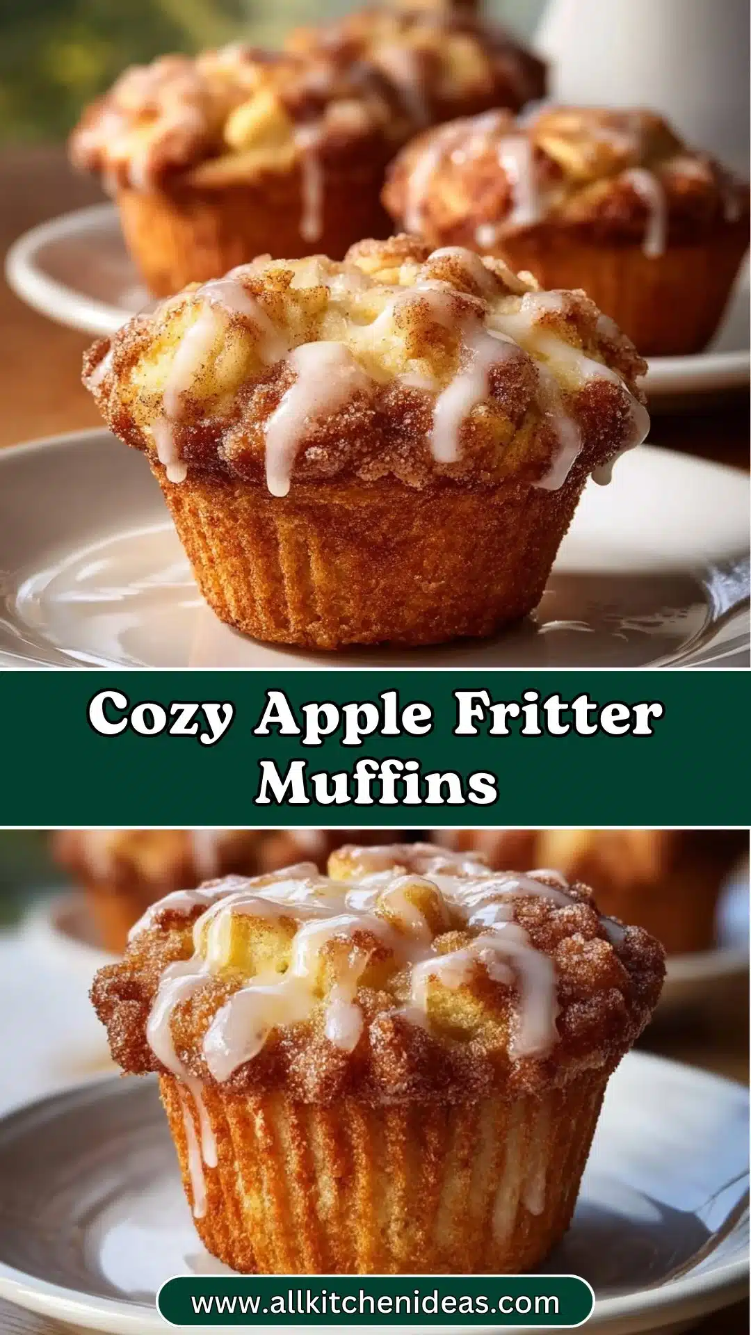 Cozy Apple Fritter Muffins