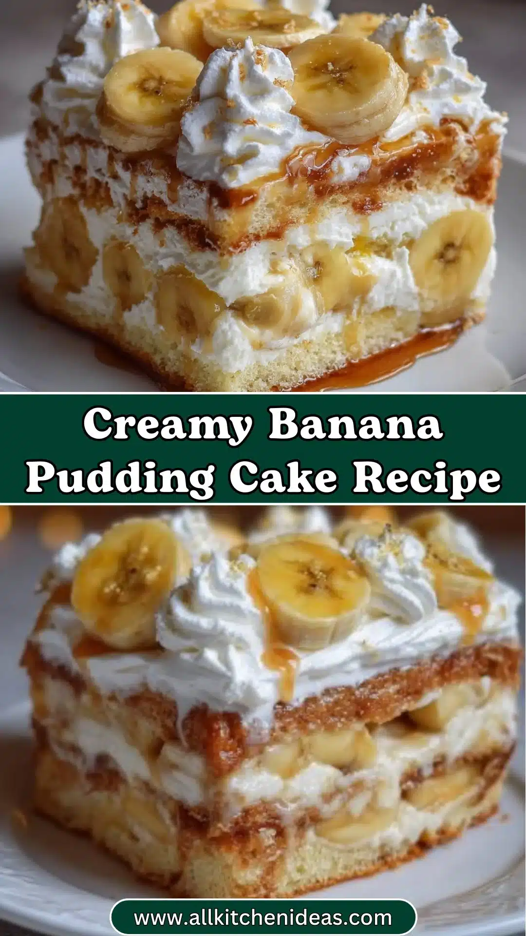 Creamy Banana Pudding Cake Recipe Easy Homemade with Fresh Banana Layers