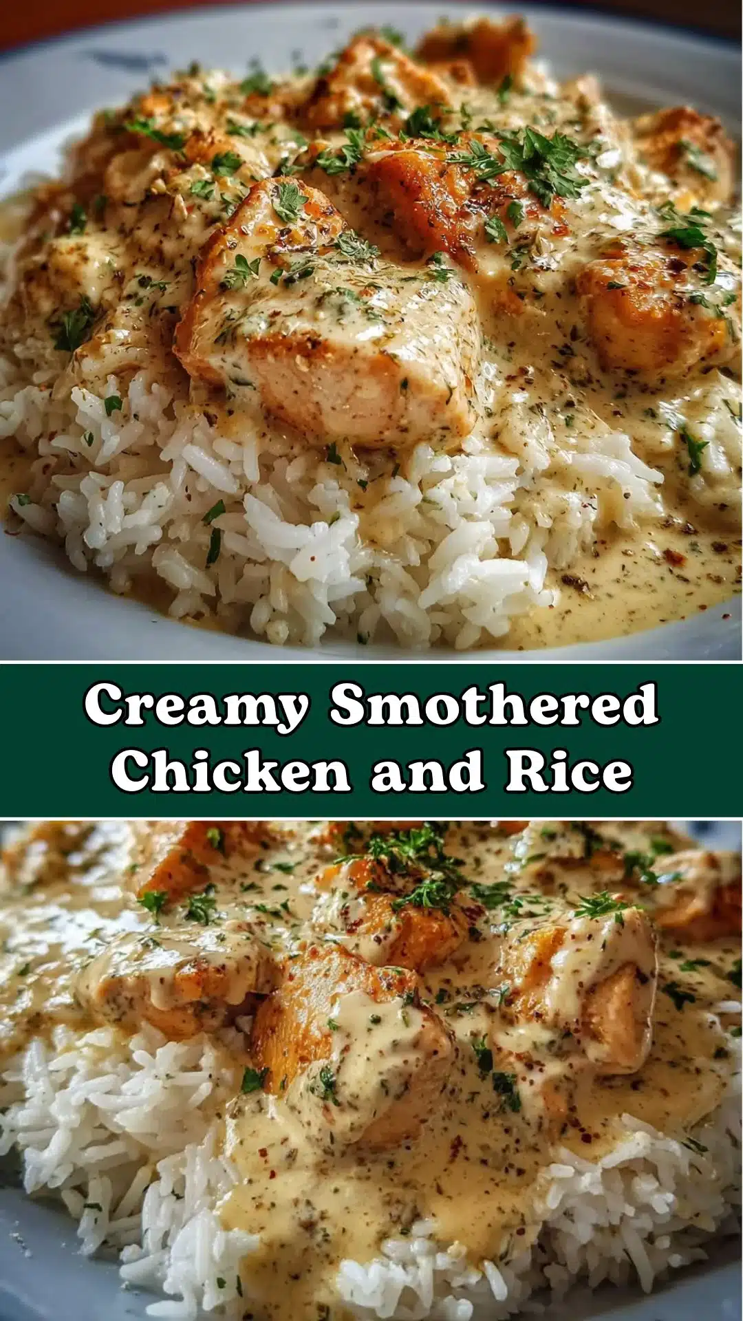Creamy Smothered Chicken and Rice