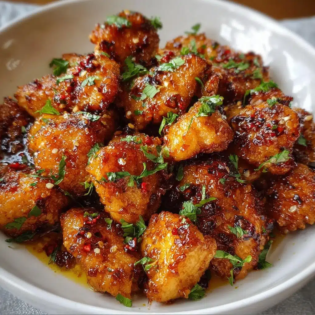 Crispy Honey Garlic Chicken Bites
