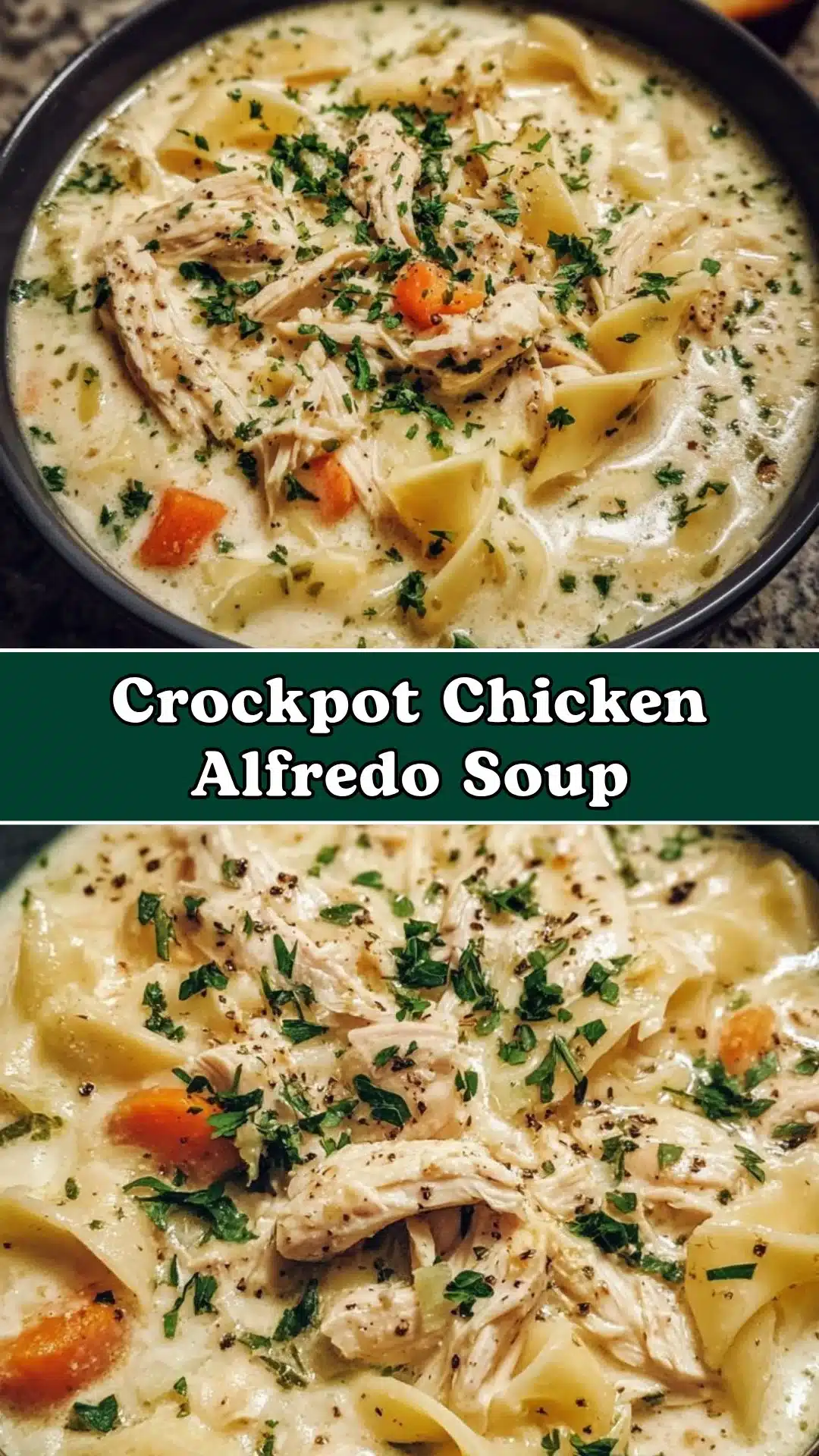 Crockpot Chicken Alfredo Soup