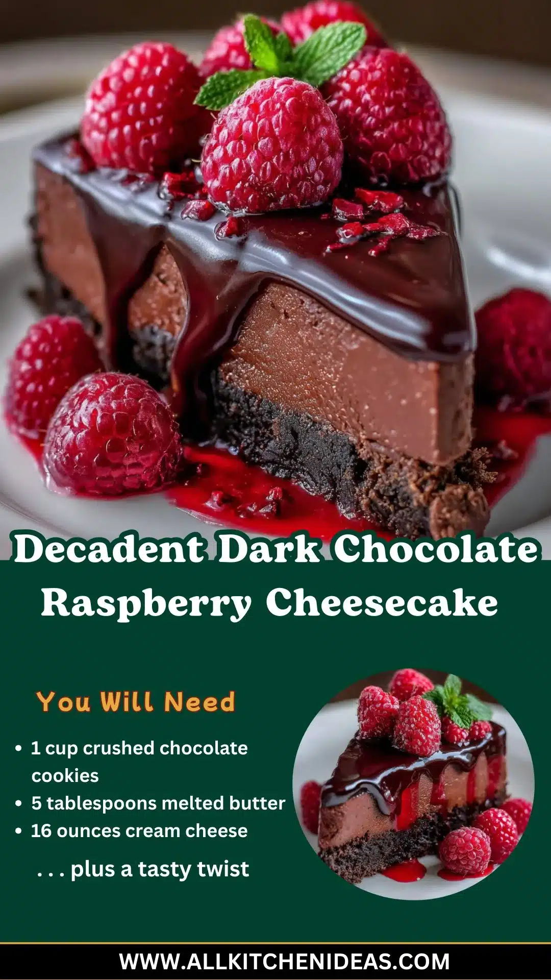 Decadent Dark Chocolate Raspberry Cheesecake You'll Adore 2 Decadent Dark Chocolate Raspberry Cheesecake You'll Adore