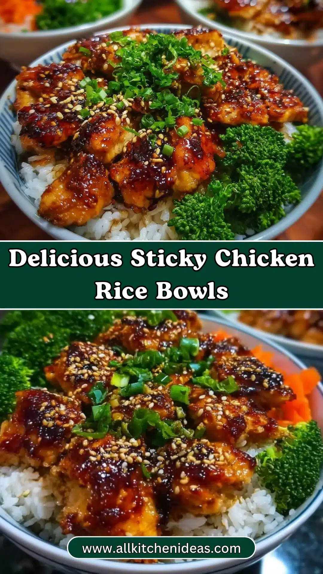 Delicious Sticky Chicken Rice Bowls