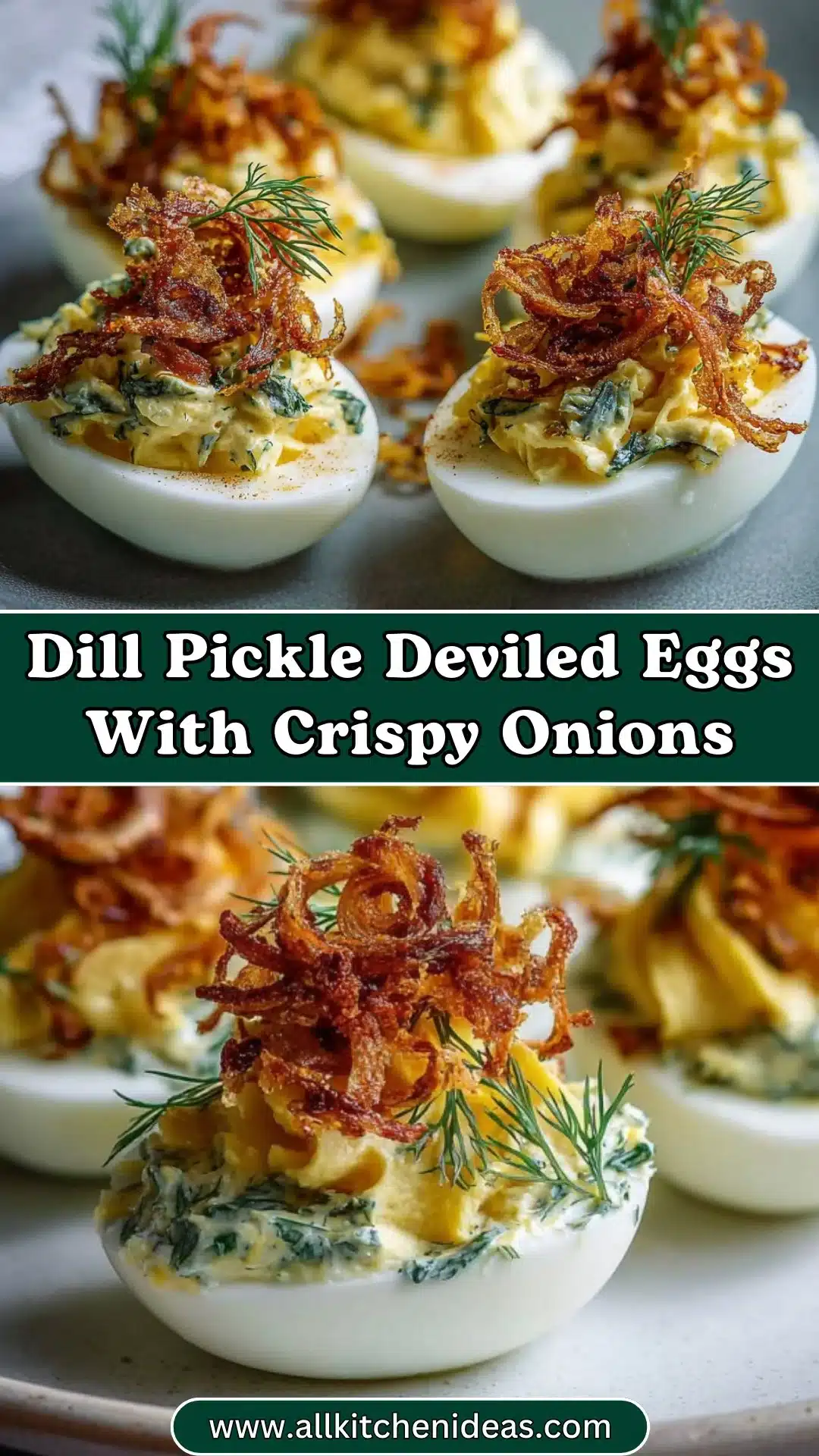 Dill Pickle Deviled Eggs With Crispy Onions 2 Dill Pickle Deviled Eggs With Crispy Onions