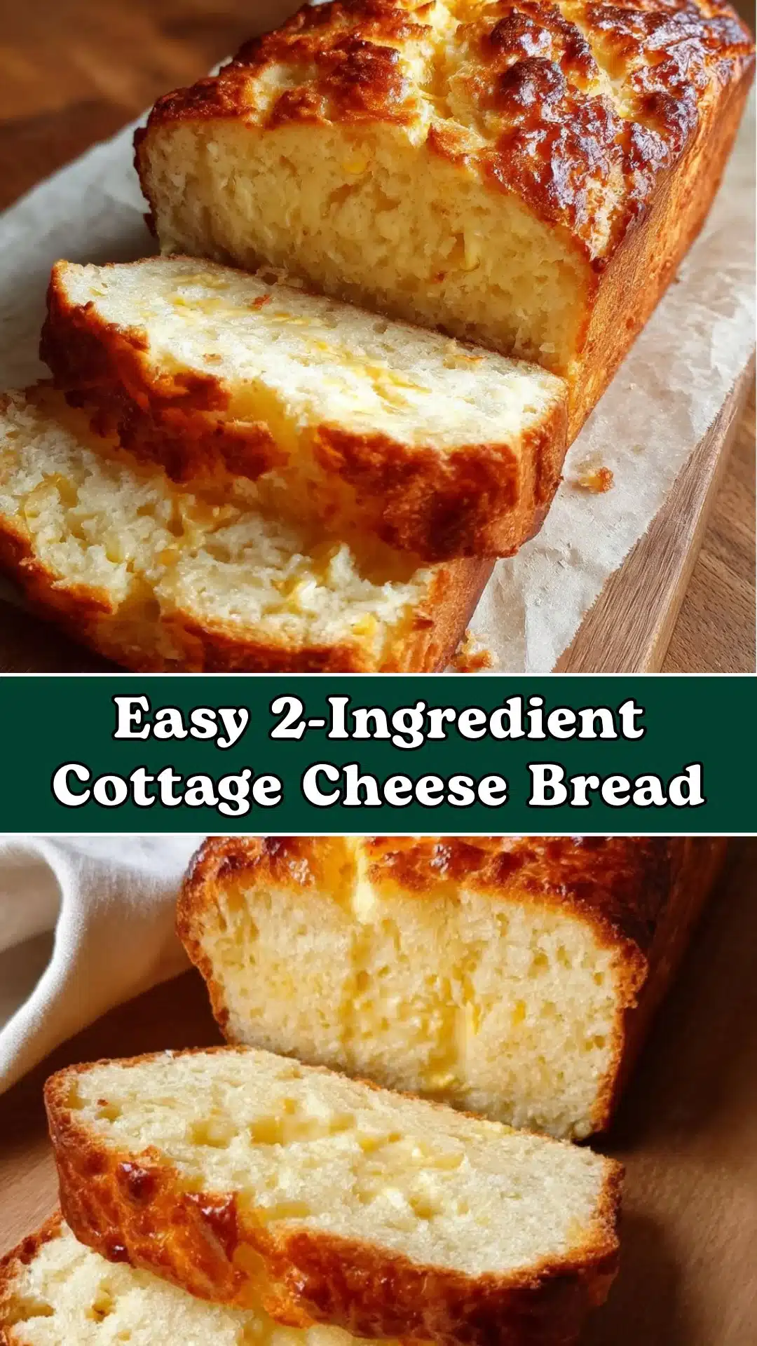 Easy 2-Ingredient Cottage Cheese Bread (High-Protein & Low-Carb Friendly)