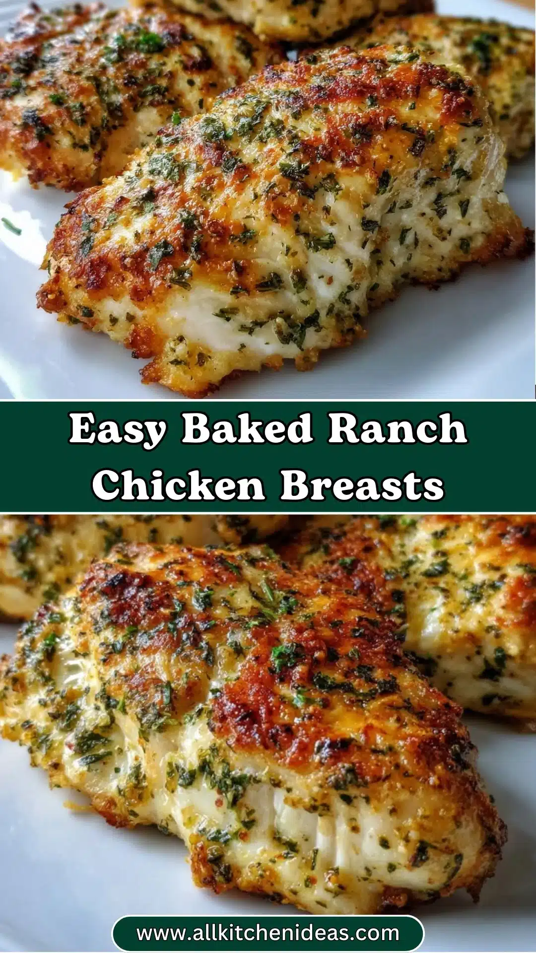 Easy Baked Ranch Chicken Breasts 2 Easy Baked Ranch Chicken Breasts
