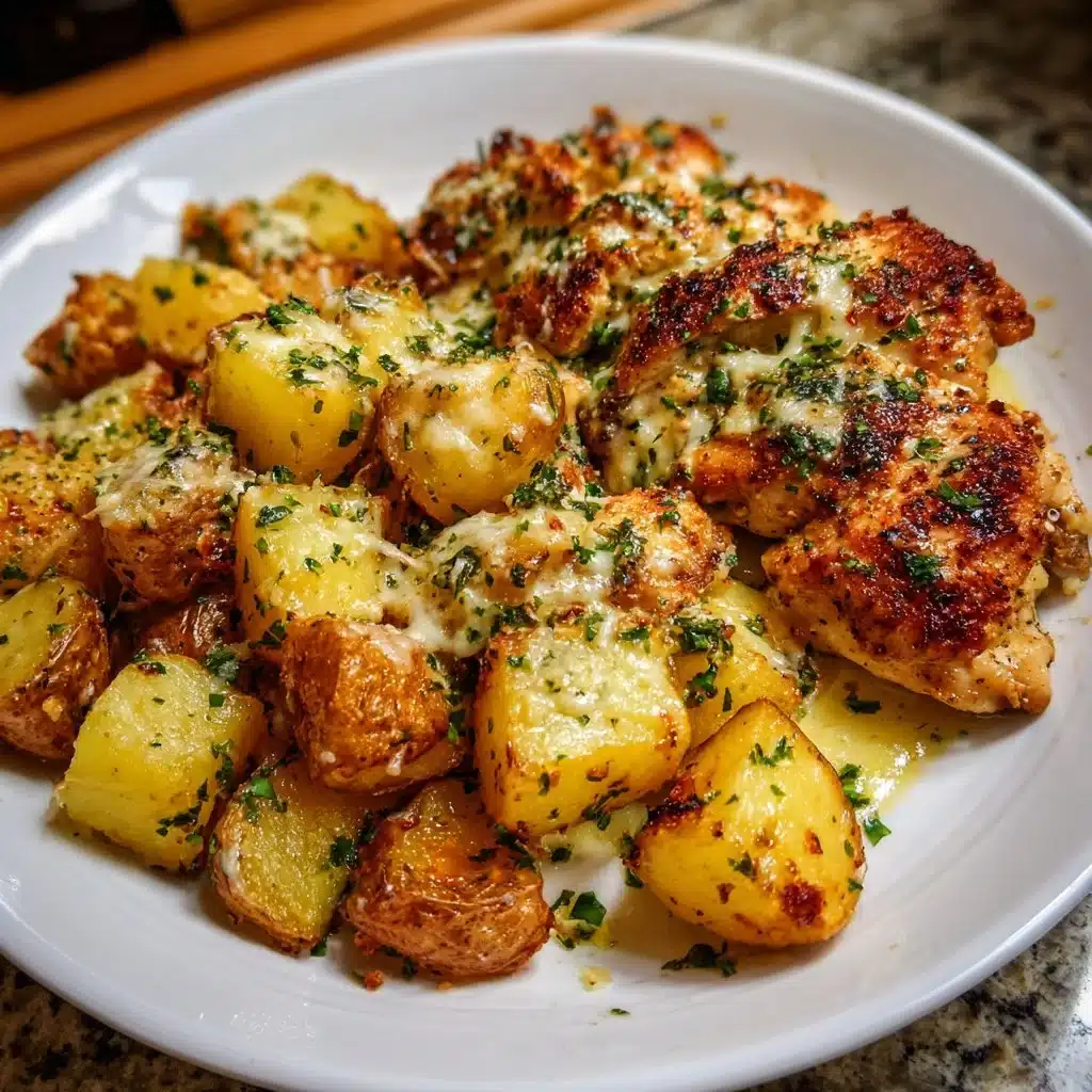 Garlic Parmesan Chicken and Potatoes (One-Pan Dinner) Recipe