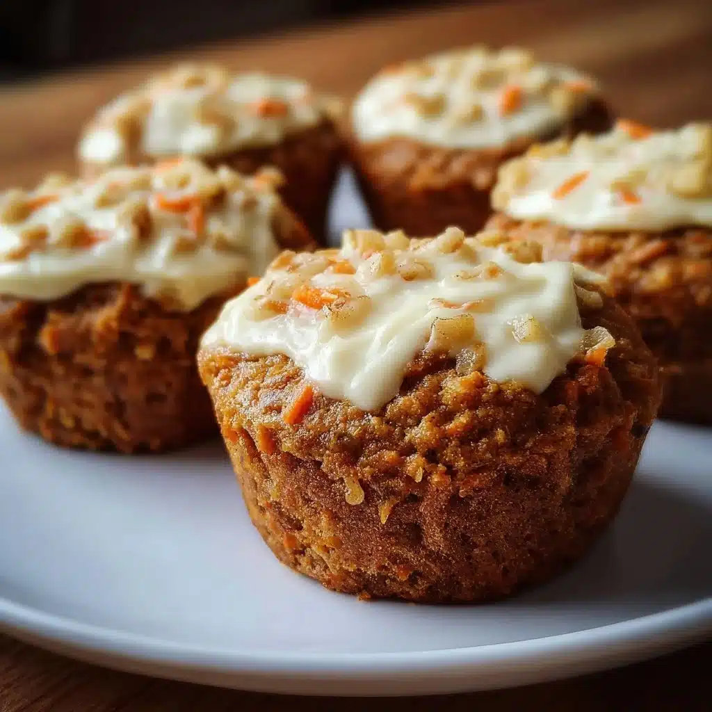 Healthy carrot cake muffins ready to be served on a plate