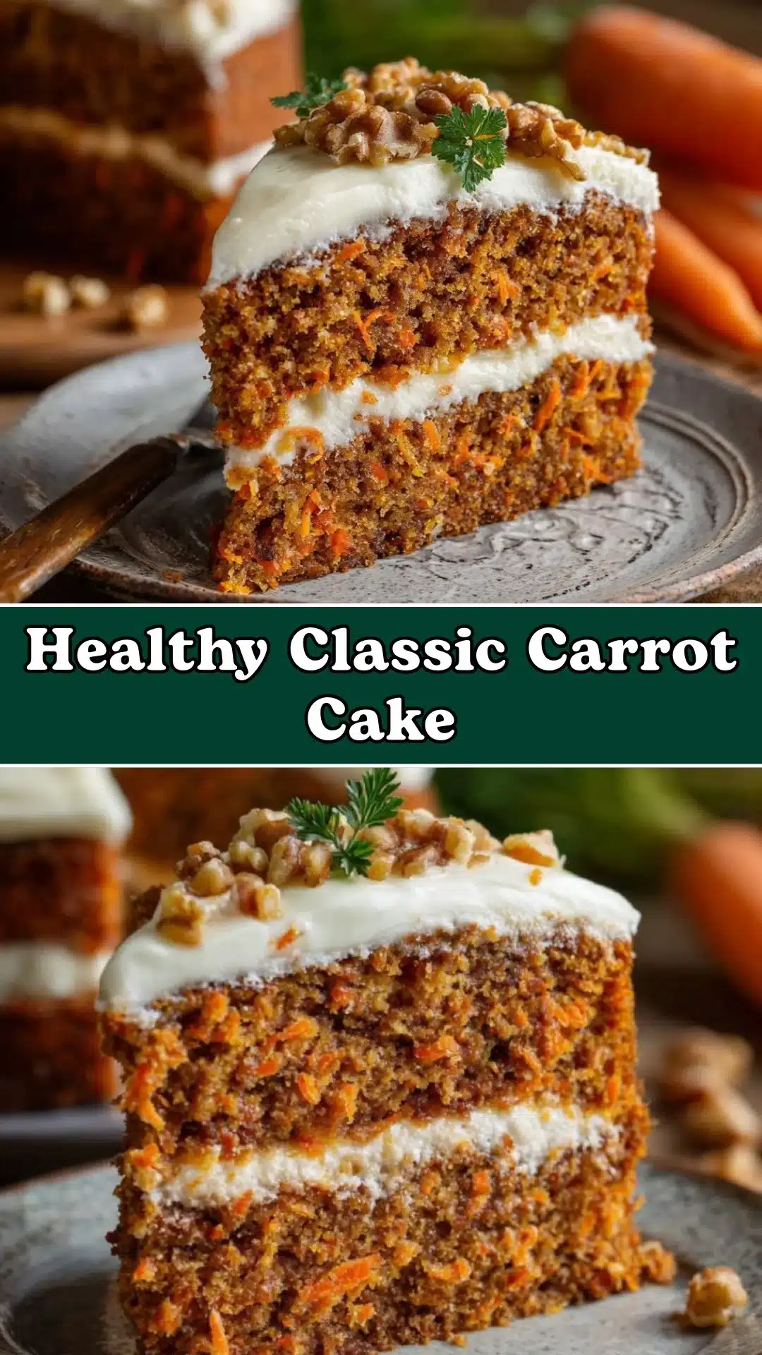 Healthy Classic Carrot Cake