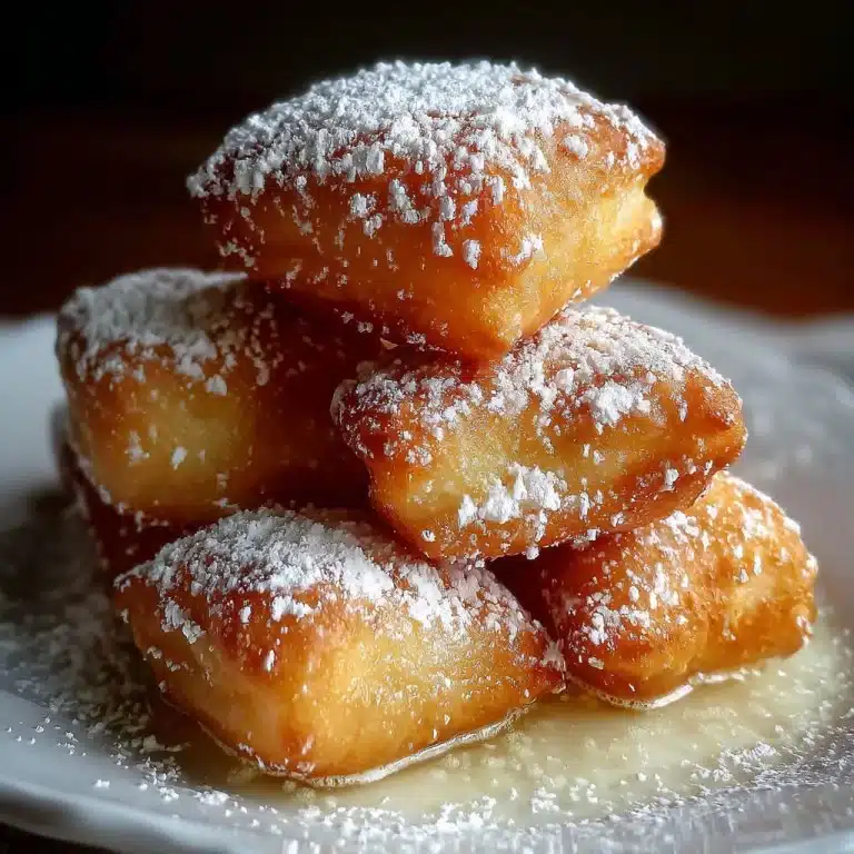 Delicious light and fluffy buttermilk beignets dusted with powdered sugar
