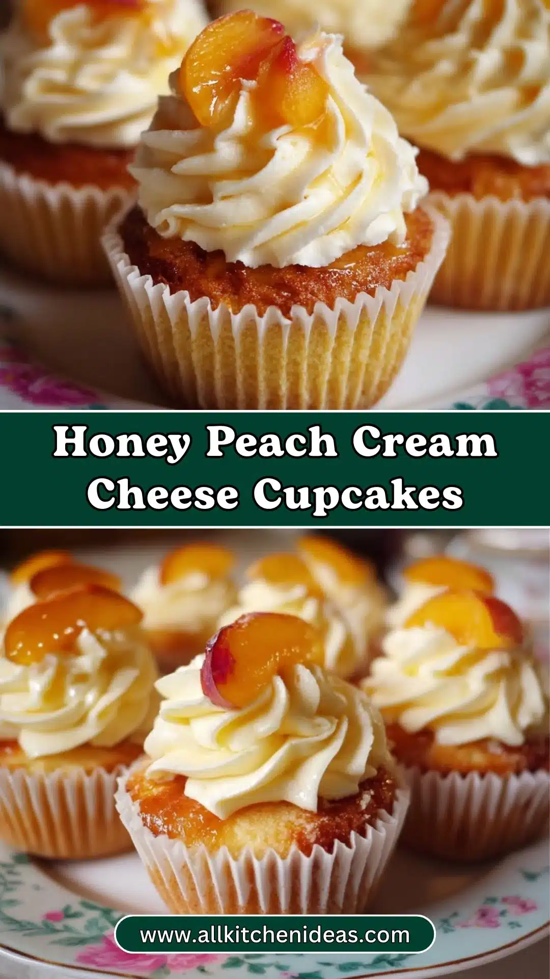 Honey Peach Cream Cheese Cupcakes 2 Honey Peach Cream Cheese Cupcakes