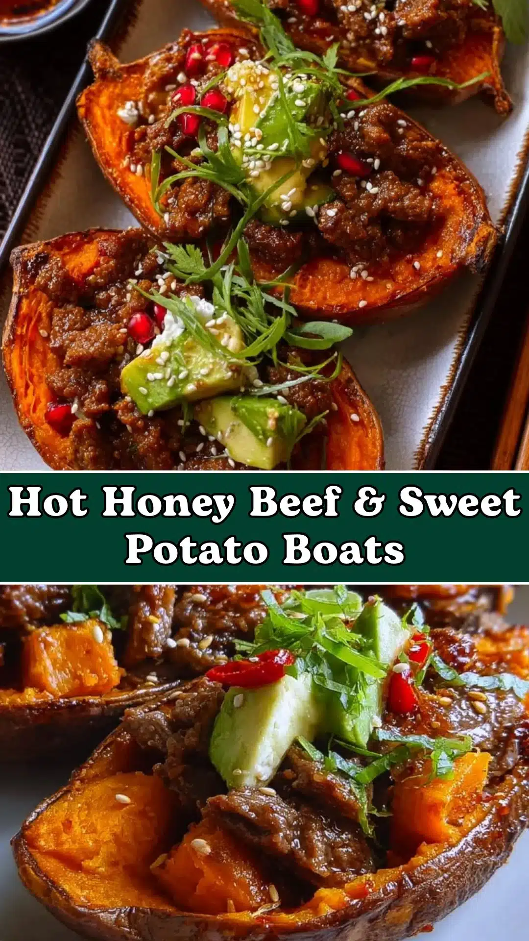 Hot Honey Beef & Sweet Potato Boats