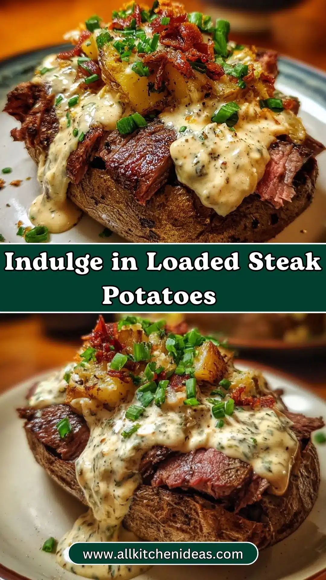 Indulge in Loaded Steak Potatoes with Savory Cream Sauce