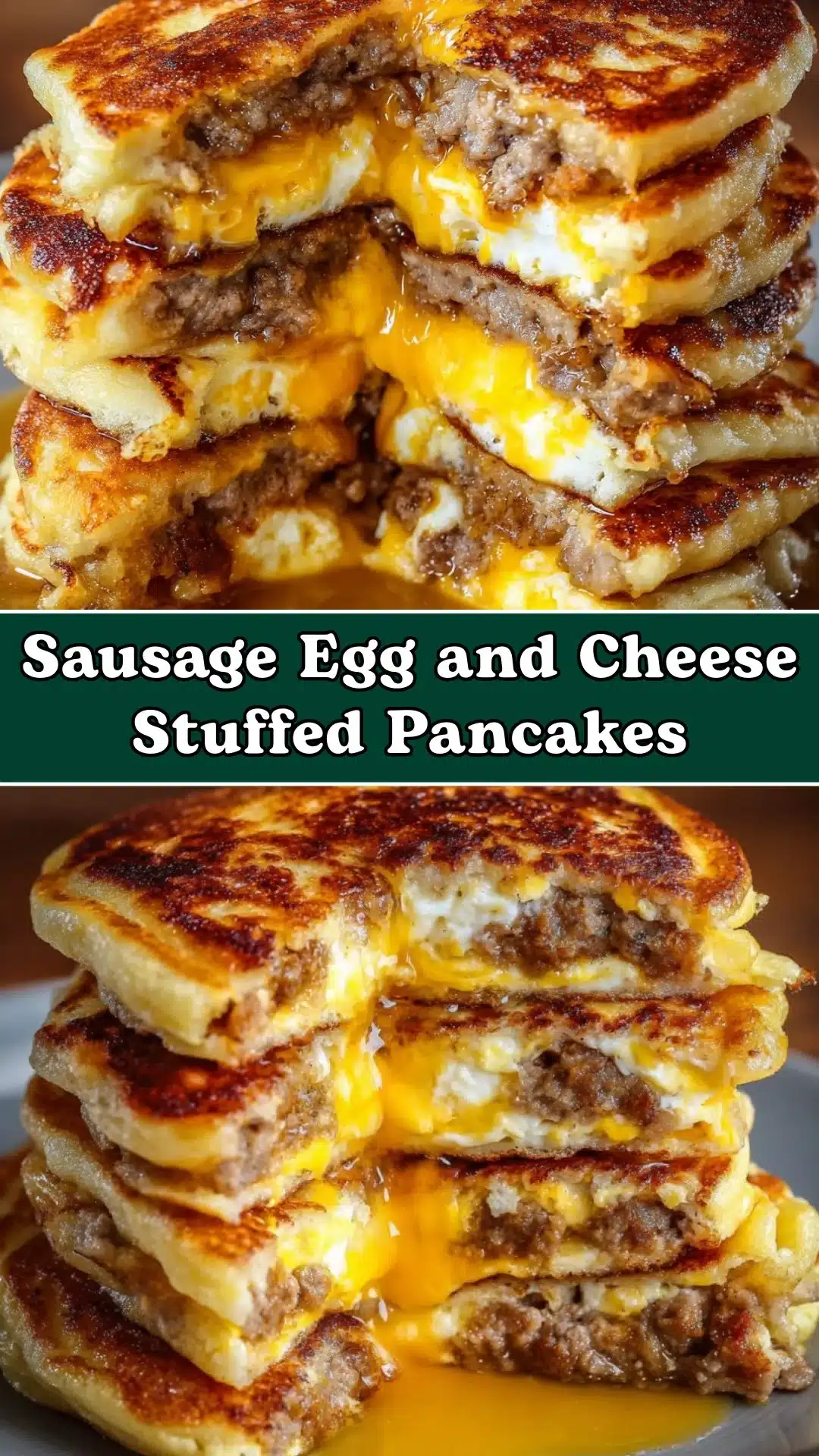 Irresistible Sausage Egg and Cheese Stuffed Pancakes Recipe