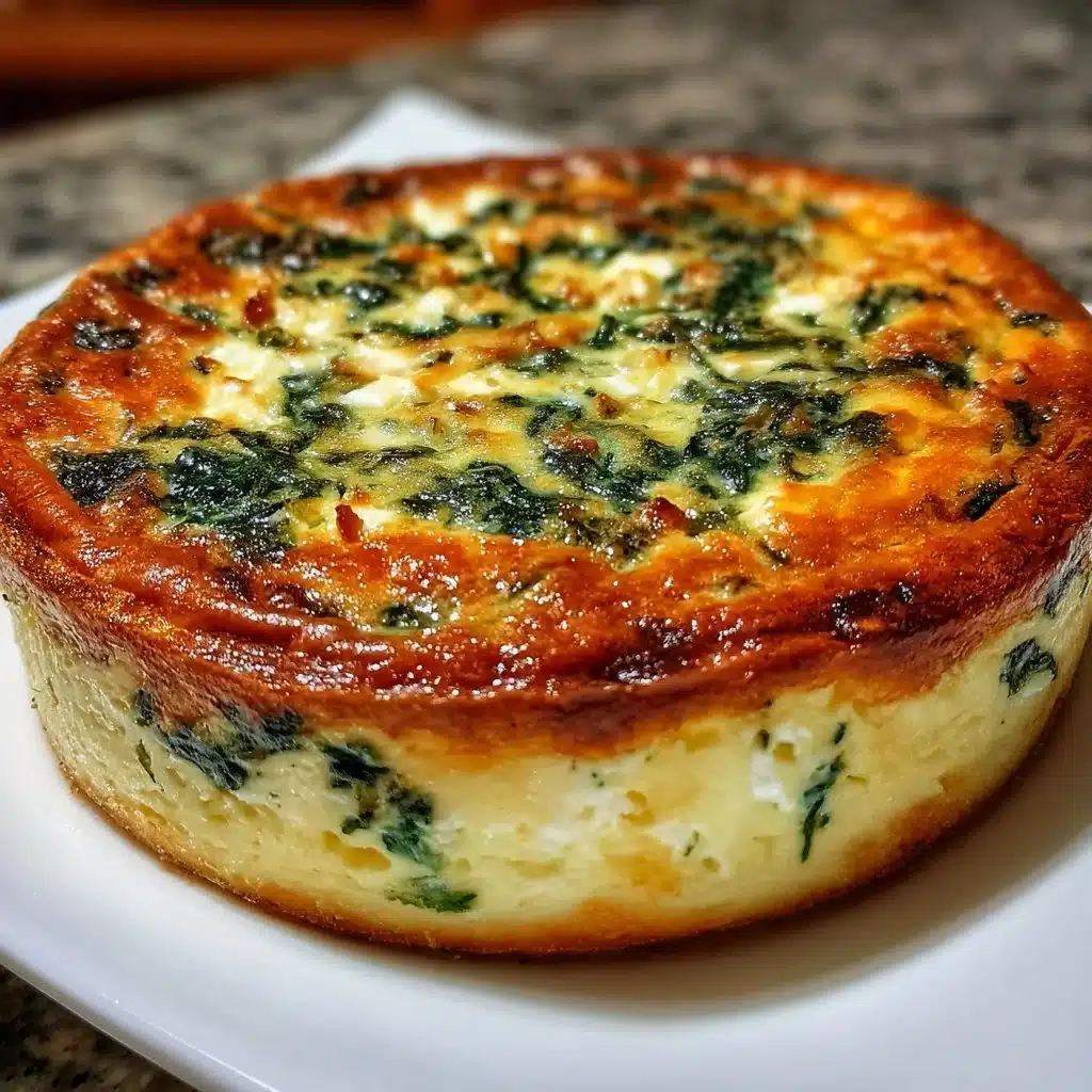 Irresistibly Creamy Cottage Cheese and Spinach Crustless Quiche