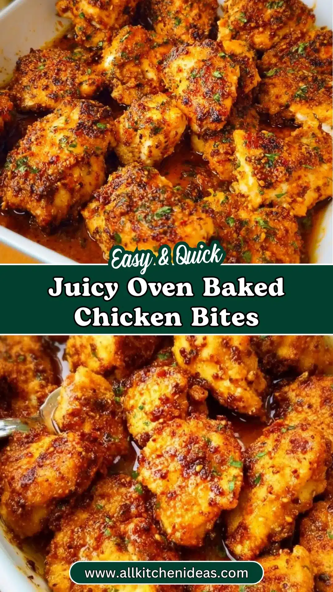 Juicy Oven Baked Chicken Bites (Better Than Fried!)