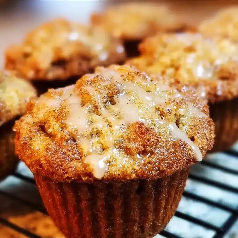 Moist coffee cake banana bread muffins with a golden brown crust