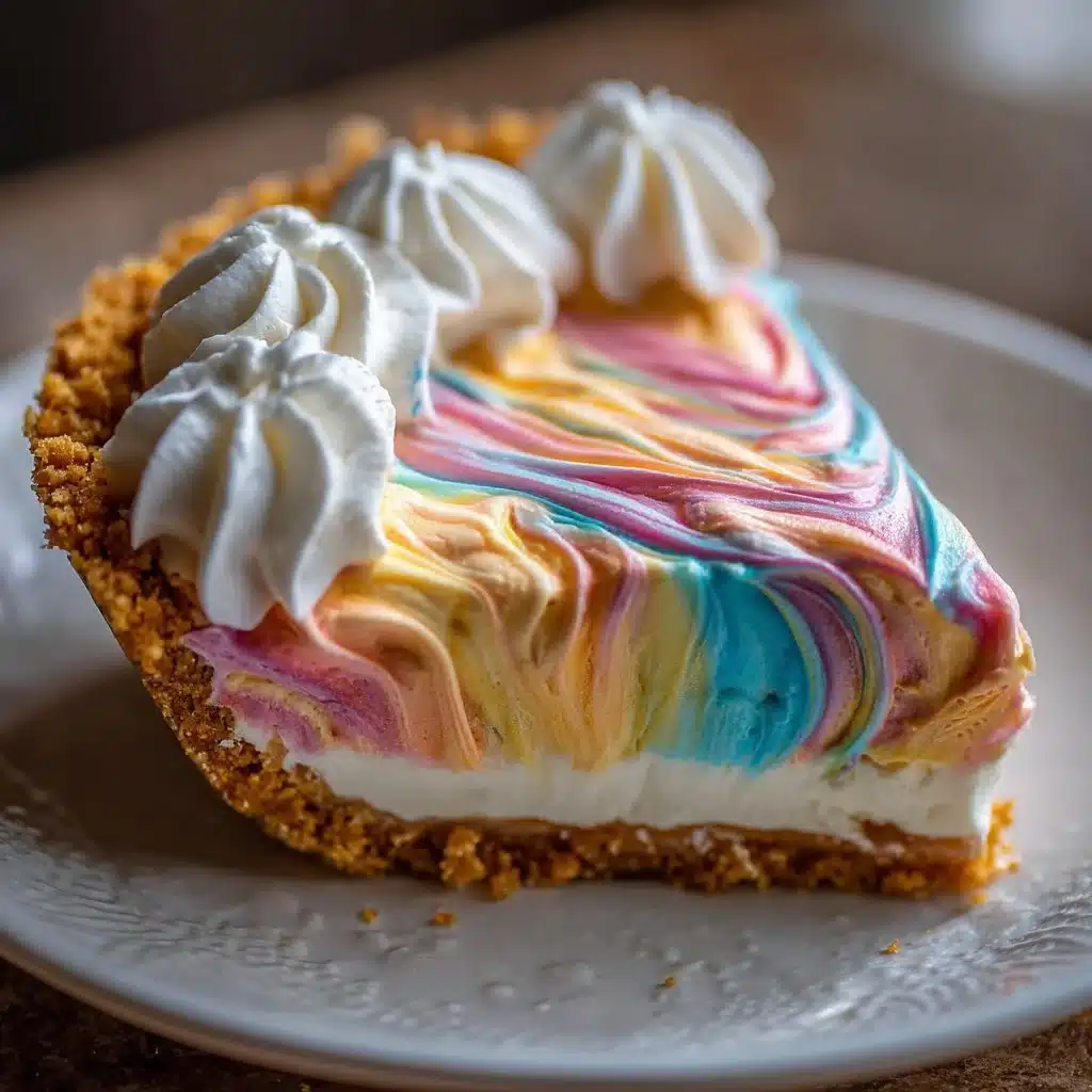 No-Bake Easter Swirl Pie 3 No-Bake Easter Swirl Pie with colorful layers ready to serve