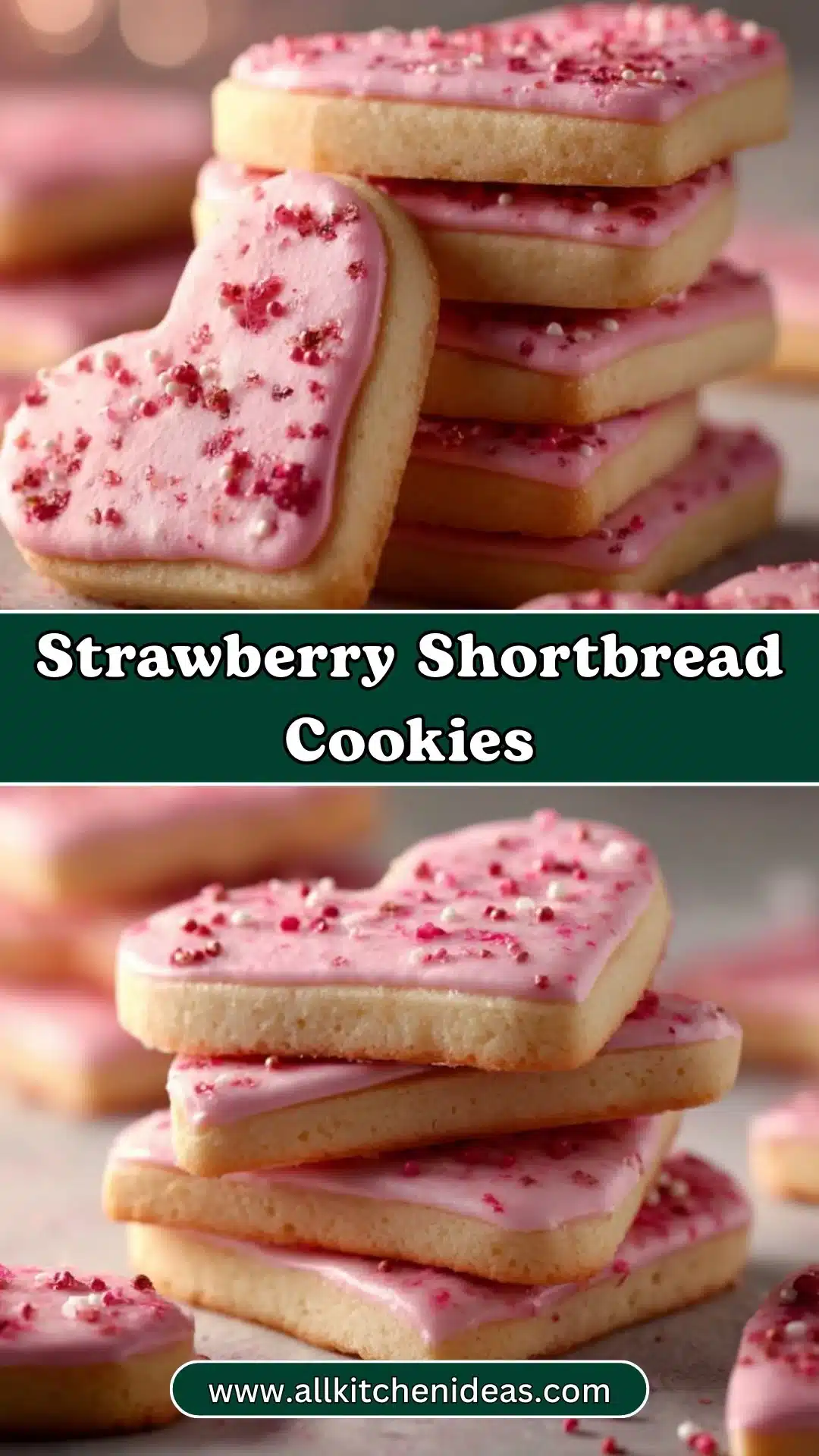 Strawberry Shortbread Cookies