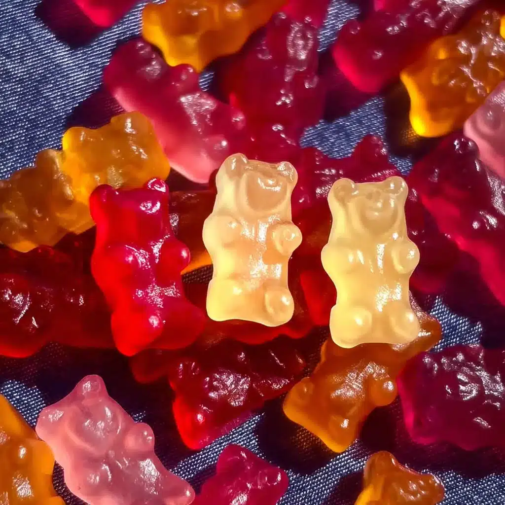 Homemade vegan gummy bears made with three natural ingredients.